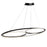 Gemini 38W LED Pendant Black and Nickel