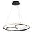 Gemini 32W LED Pendant Black and Nickel