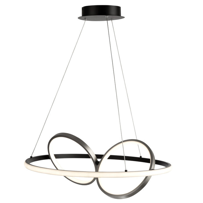 Gemini 32W LED Pendant Black and Nickel