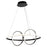 Gemini 32W LED Pendant Black and Nickel