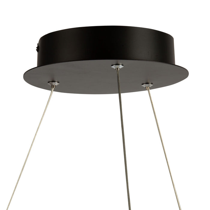 Gemini 32W LED Pendant Black and Nickel