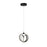 Rose 1 Light LED Pendant Black