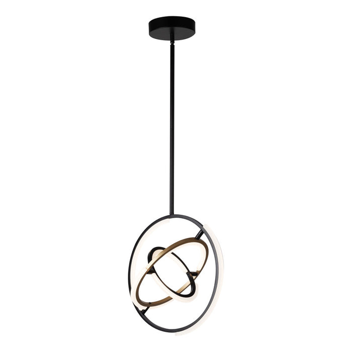 Trilogy Collection Integrated LED Pendant, Black & Brass