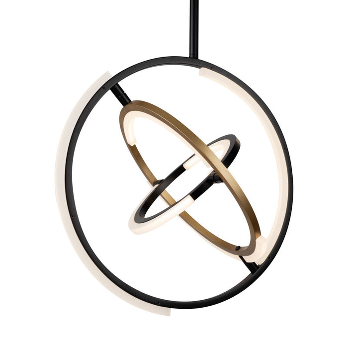 Trilogy Collection Integrated LED Pendant, Black & Brass