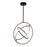 Trilogy Collection Integrated LED Pendant, Black & Brass