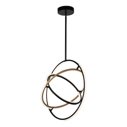 Trilogy Collection Integrated LED Pendant, Black & Brass