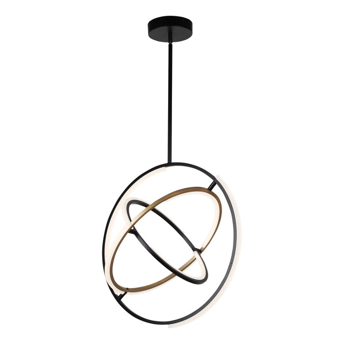 Trilogy Collection Integrated LED Pendant, Black & Brass