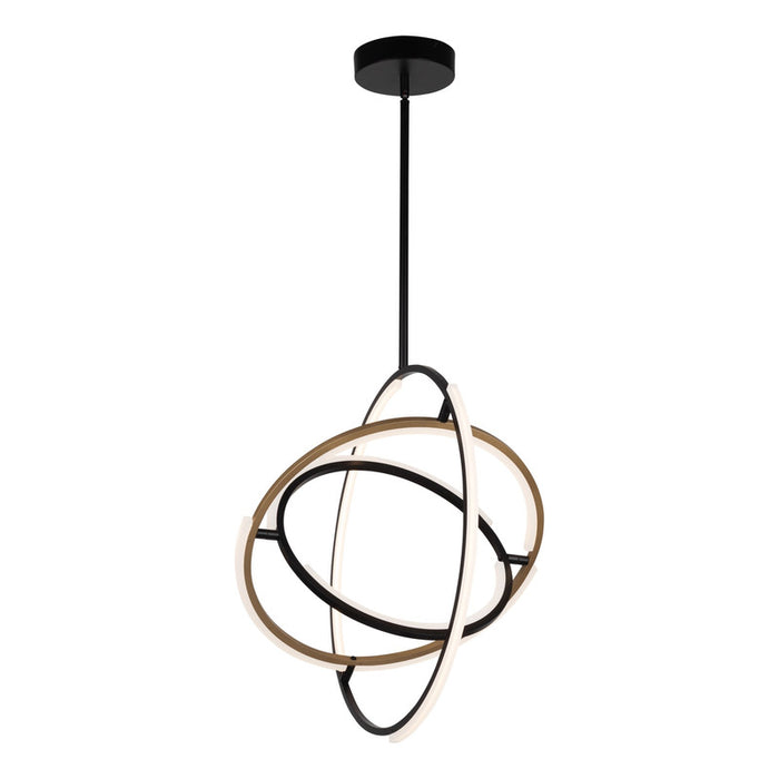 Trilogy Collection Integrated LED Pendant, Black & Brass