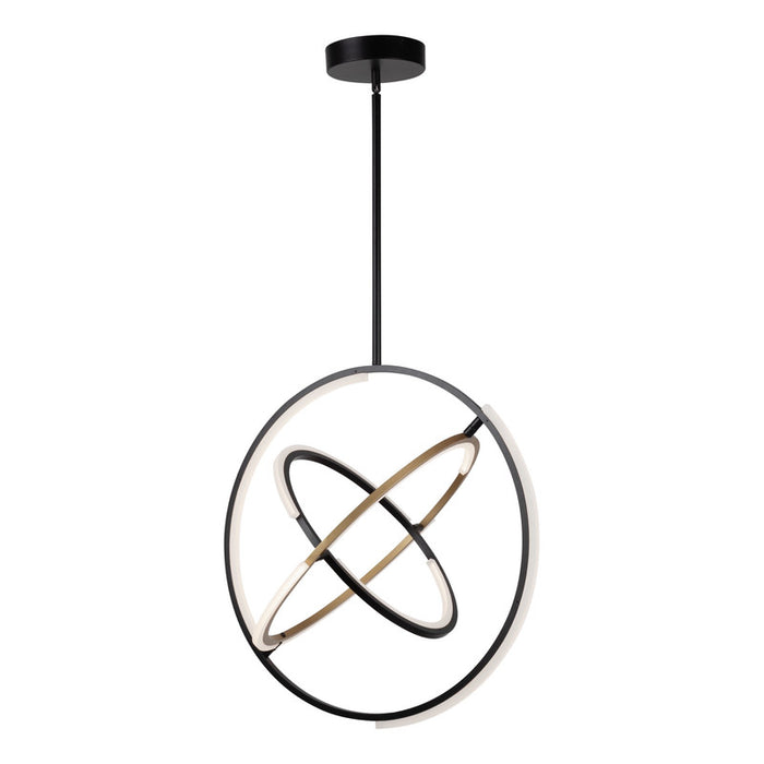 Trilogy Collection Integrated LED Pendant, Black & Brass