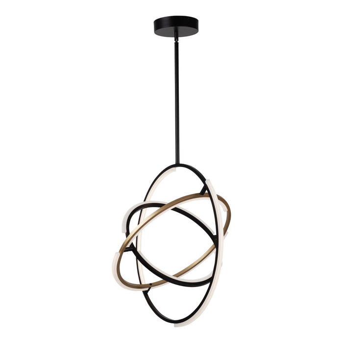 Trilogy Collection Integrated LED Pendant, Black & Brass