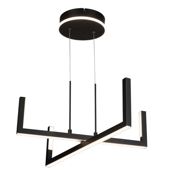 Silicon Valley Collection Integrated LED Chandelier, Black, Small