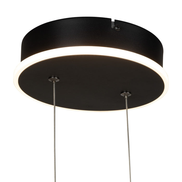 Silicon Valley Collection Integrated LED Chandelier, Black, Small