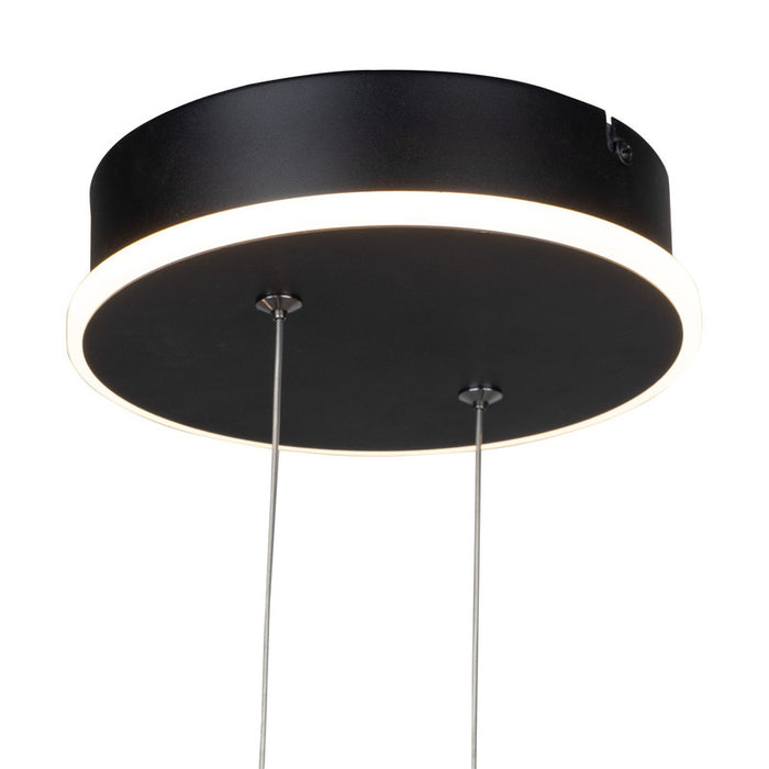 Silicon Valley Collection Integrated LED Chandelier, Black, Large