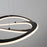 Wave Collection Integrated LED Chandelier, Black