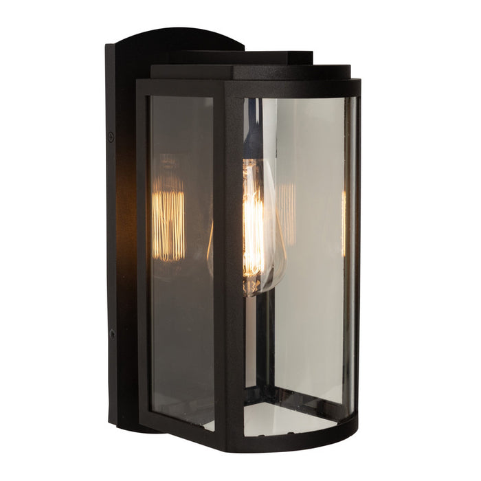 Lakewood Collection 1-Light Exterior Wall Light, Matte Black