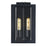 Waterville Collection 2-Light Exterior Wall Light, Matte Black