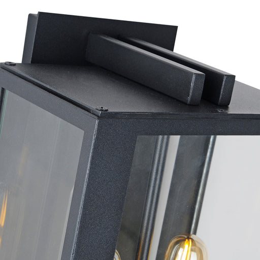 Waterville Collection 2-Light Exterior Wall Light, Matte Black