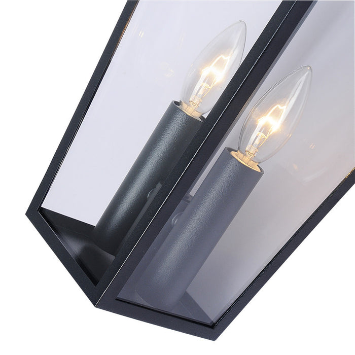 Winchester Collection 2-Light Exterior Wall Light, Black