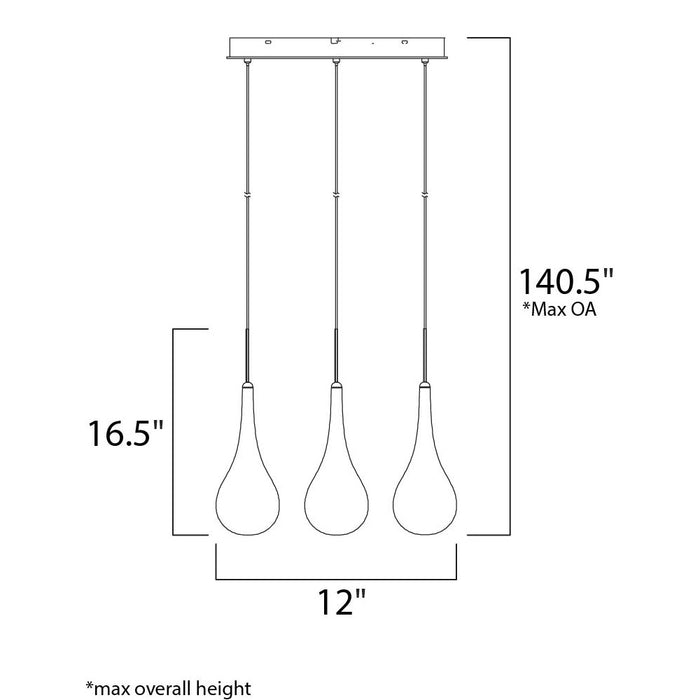 Larmes LED Square Suspension