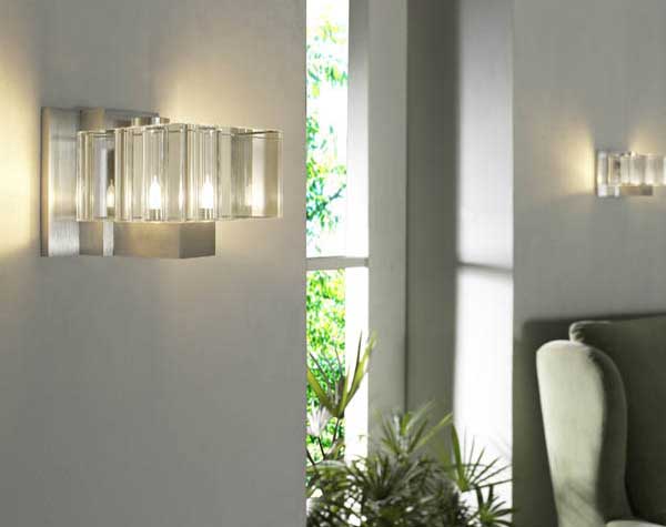 Square Crystal Wall Light