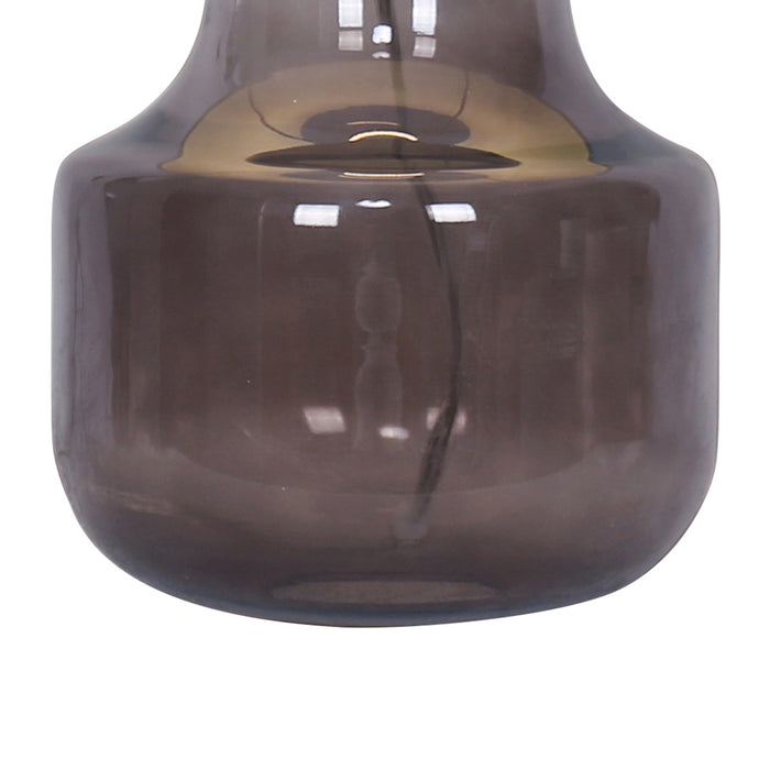 19"H Smokey Glass Grey Table Lamp