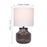 19"H Smokey Glass Grey Table Lamp