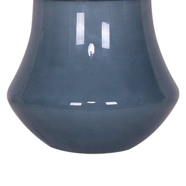 18"H Blue Glass Table Lamp