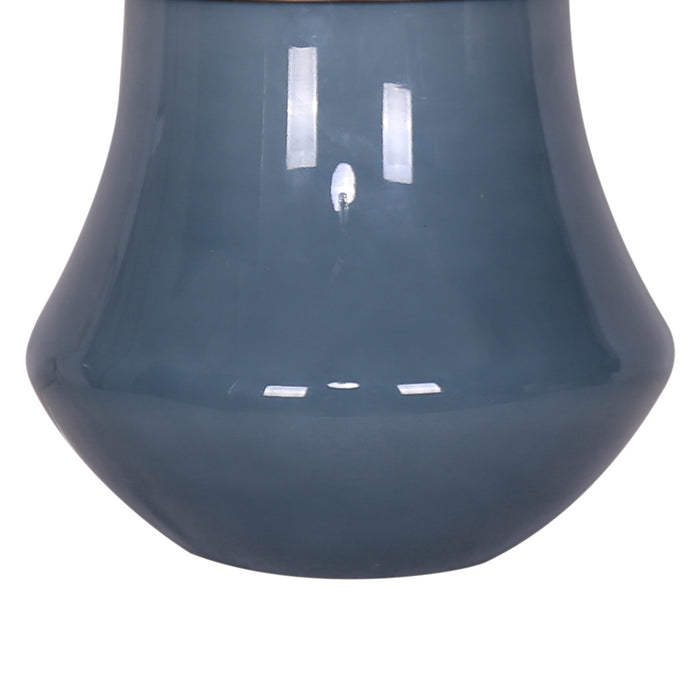 18"H Blue Glass Table Lamp