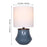 18"H Blue Glass Table Lamp
