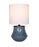 18"H Blue Glass Table Lamp