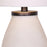 18"H White Glass Table Lamp