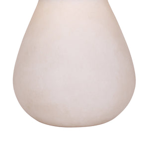18"H White Glass Table Lamp
