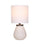 18"H White Glass Table Lamp