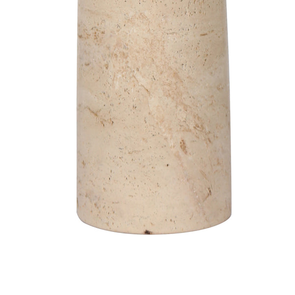25"H Travetine Table Lamp- Cone