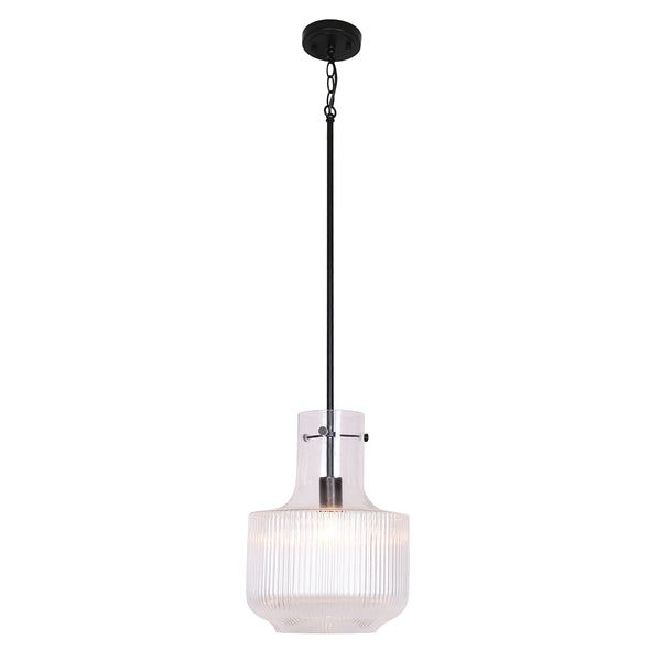 Adjustable Etched Glass Pendant