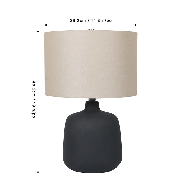 19"H Iron Ore Ceramic Table Lamp