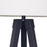 24"H Frosted Black Metal Tripod Table Lamp