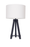 24"H Frosted Black Metal Tripod Table Lamp