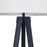 63"H Frosted Black Metal Tripod Floor Lamp