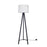 63"H Frosted Black Metal Tripod Floor Lamp