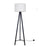 63"H Frosted Black Metal Tripod Floor Lamp