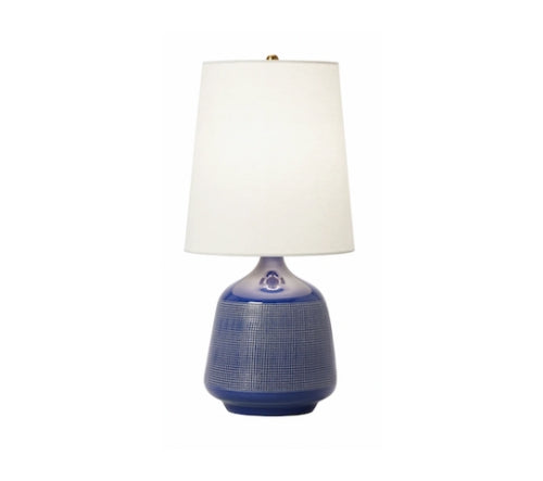 21"H Midnight Blue Ceramic Table Lamp