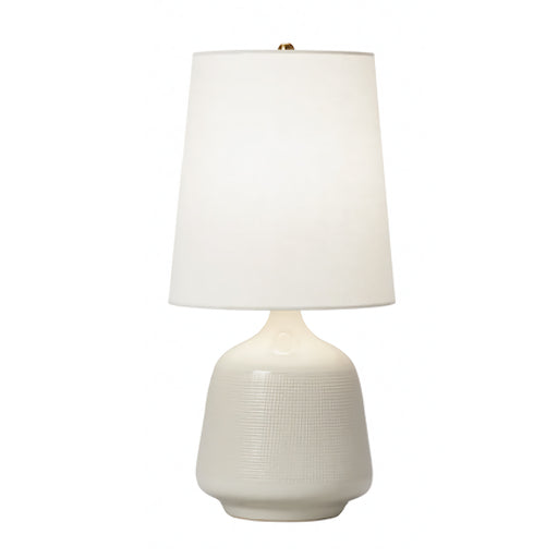 21"H White Ceramic Table Lamp