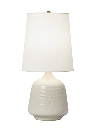 21"H White Ceramic Table Lamp