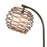 62"H Metal Floor Lamp with Rattan and Linen shade