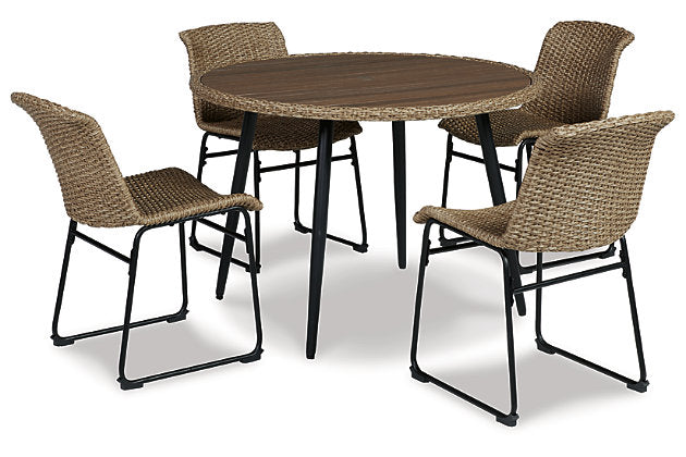 Amaris Outdoor Dining Table and 4 Chairs