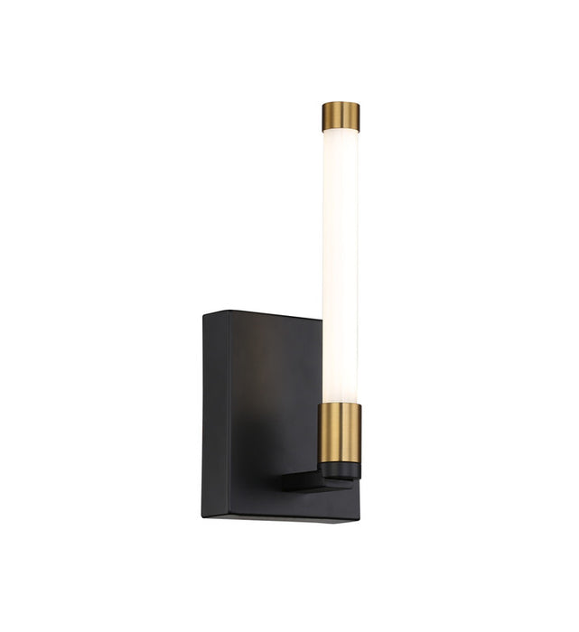 Infiniti Collection 1-Light Integrated LED Sconce, Matte Black & Brass