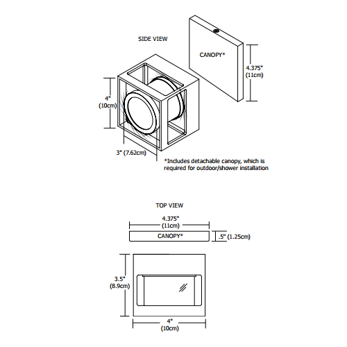 Cube-O Wall/Ceiling Light