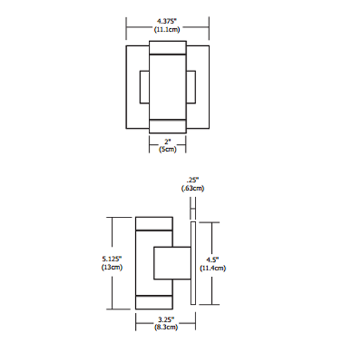 Taos Square ELV Dimmable LED Wall Sconce