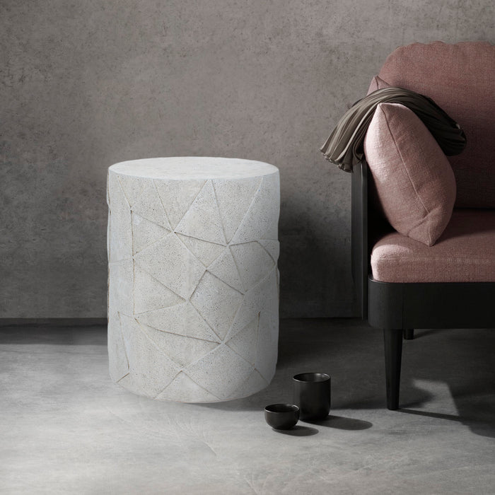 Nodin Abstract Stone Blend Side Table